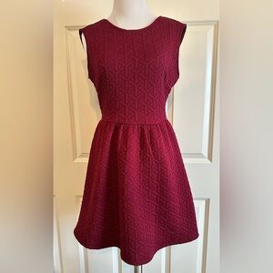 Forever 21 Burgundy Textured Dress